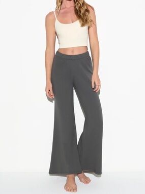 Spiritual Gangster Nicks Wide Leg Elastic Easy Fit Sweatpants Gray Size XS